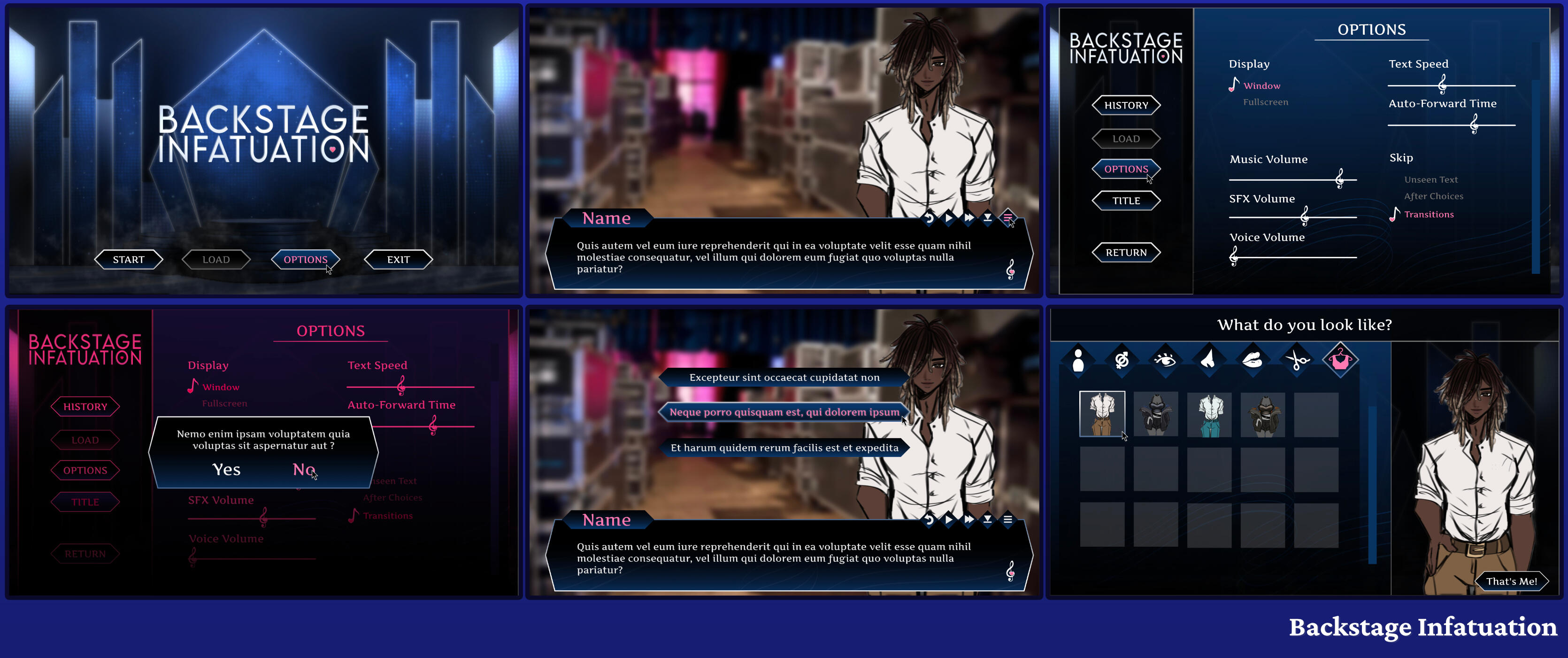 Backstage Infatuation UI