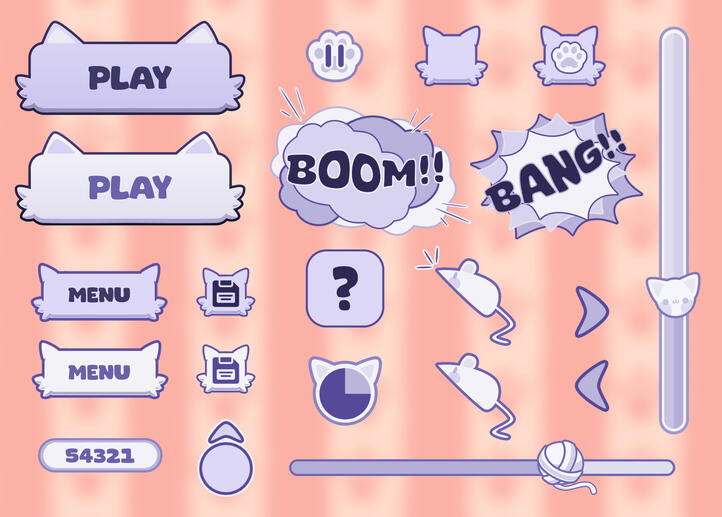Icons & UI Elements - Tower of Cat-astrophe
