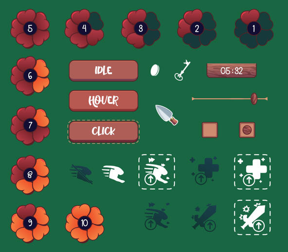 Iconography & UI Elements - Murder on the Grass Floor