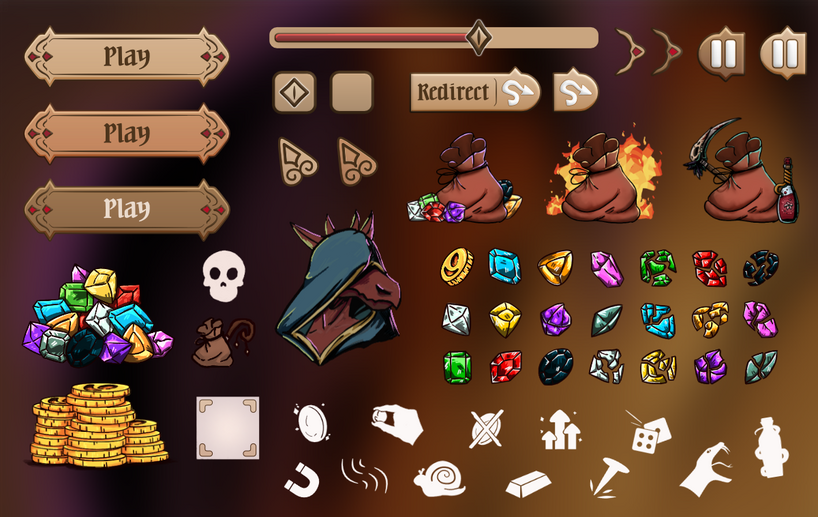 Iconography, Props &amp; UI Elements - Fools Gold