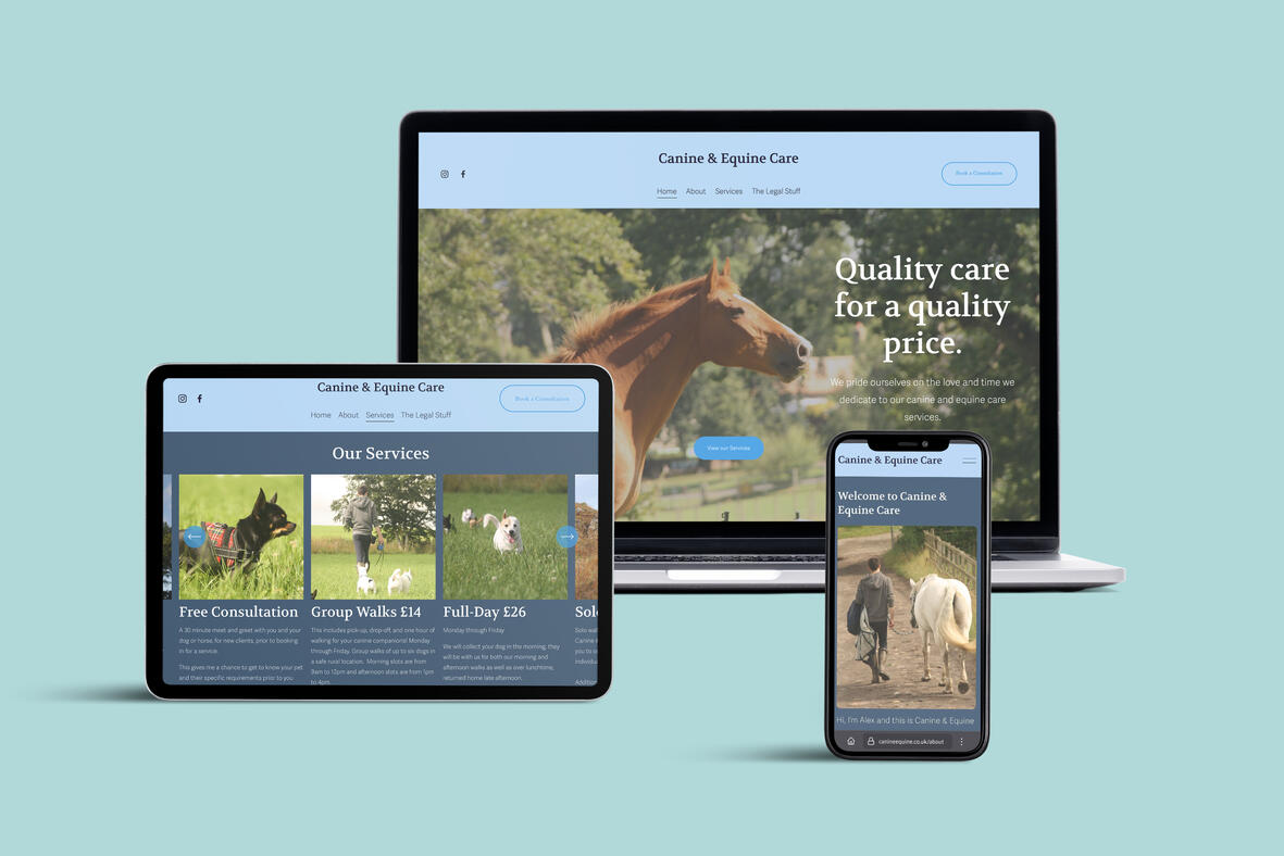 Canine & Equine Care - Website